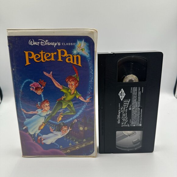 Peter Pan Walt Disneys Classic VHS 1990 Clamshell Animation Family - Picture 3 of 3